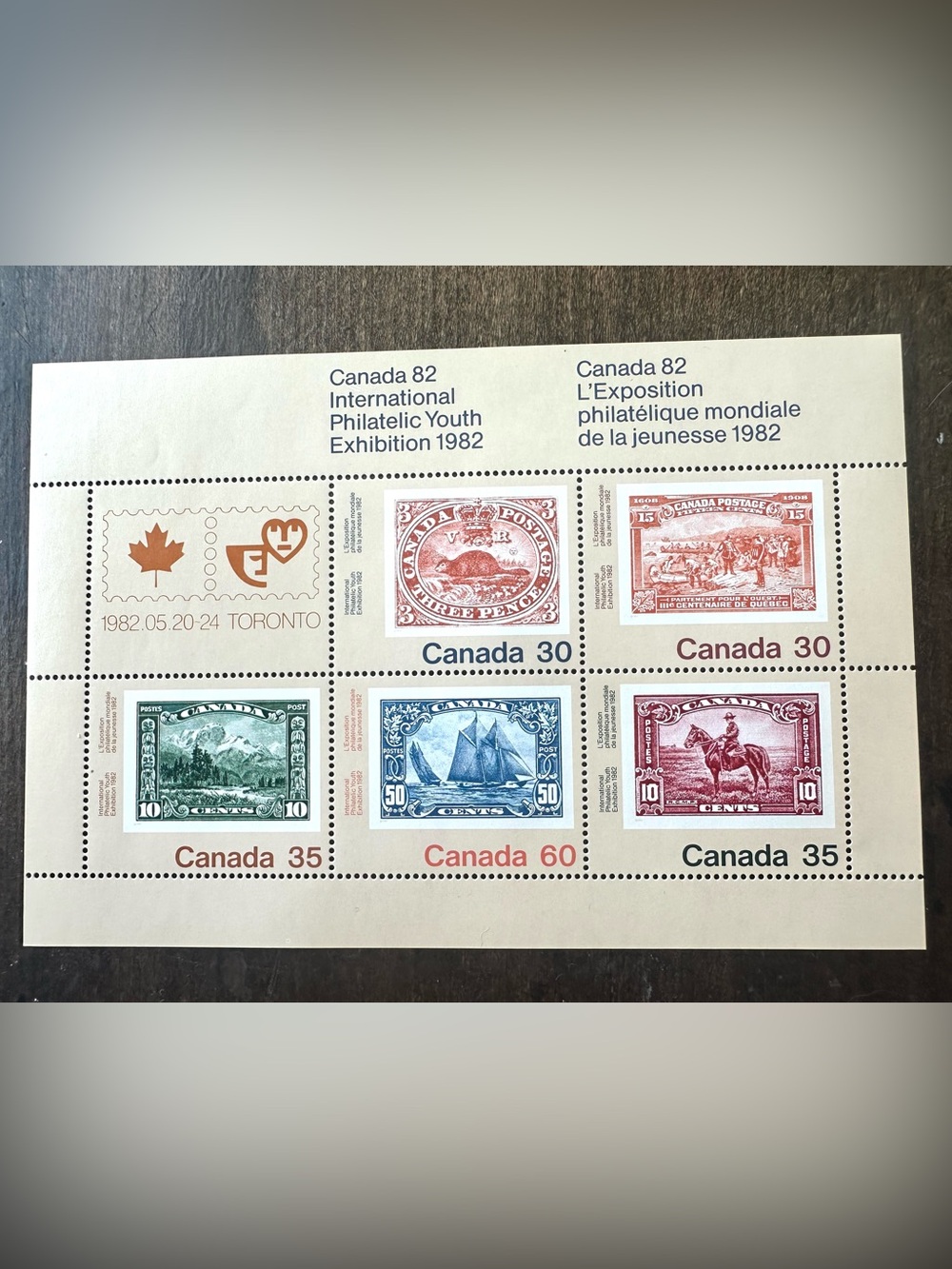 Canada 1982 Philatelic Youth Exhibition Collectible Stamp Sheet #913a